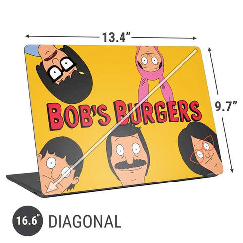 Bobs Burgers Stare Universal Laptop 16.6in (13.4 x 9.7in) Skin